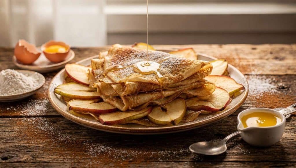 Crêpes gourmandes aux pommes et poires