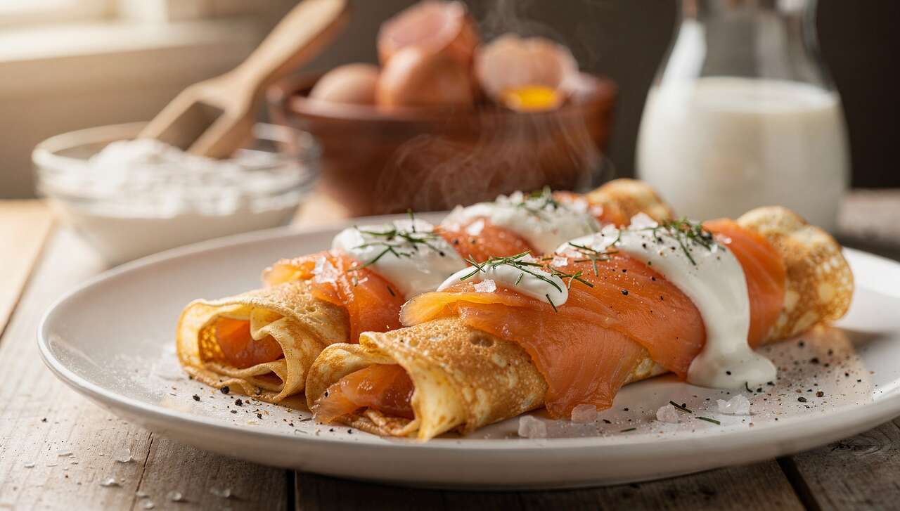 Crêpes apéritives au saumon : une recette gourmande