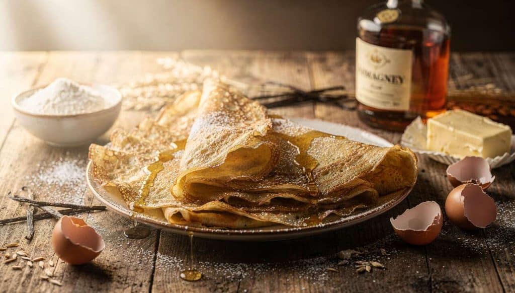 Crêpes sucrées à l'Armagnac : une recette gourmande