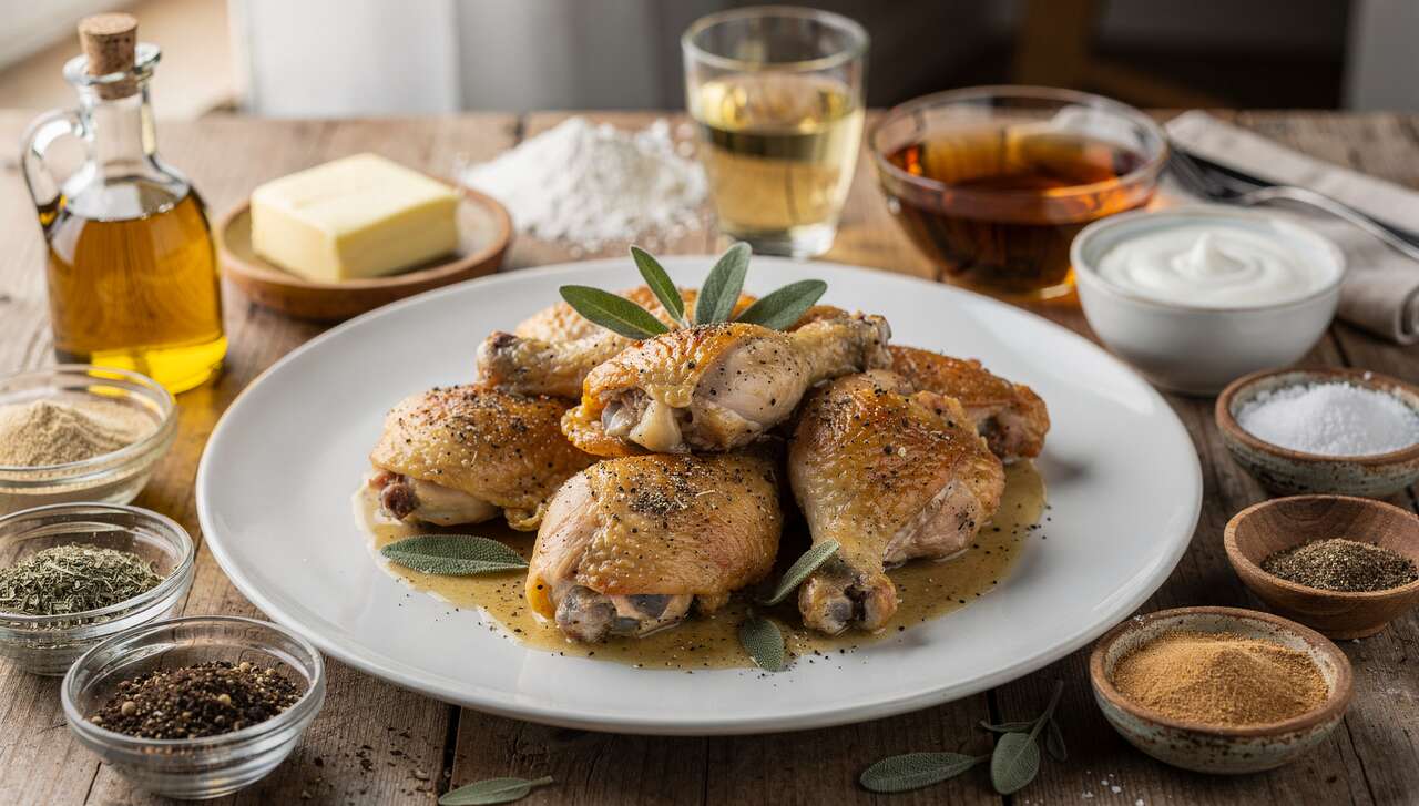 Fricassée de poulet à la sauge : recette gourmande et facile