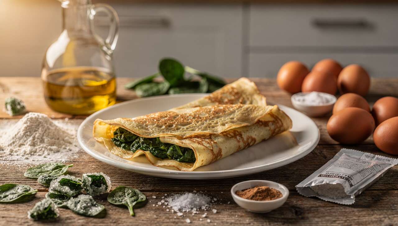 Crêpes aux épinards : recette rapide et facile