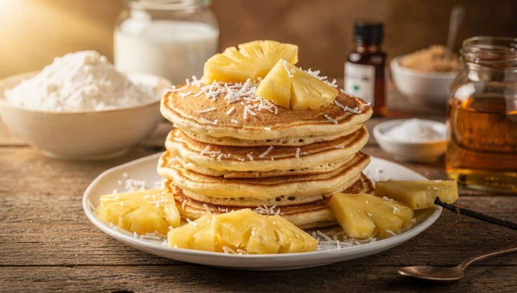 Crêpes de noix de coco à l'ananas : recette exotique et savoureuse