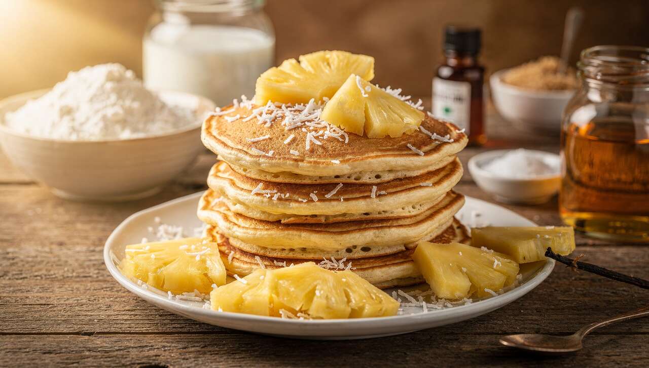 Crêpes de noix de coco à l'ananas : recette exotique et savoureuse