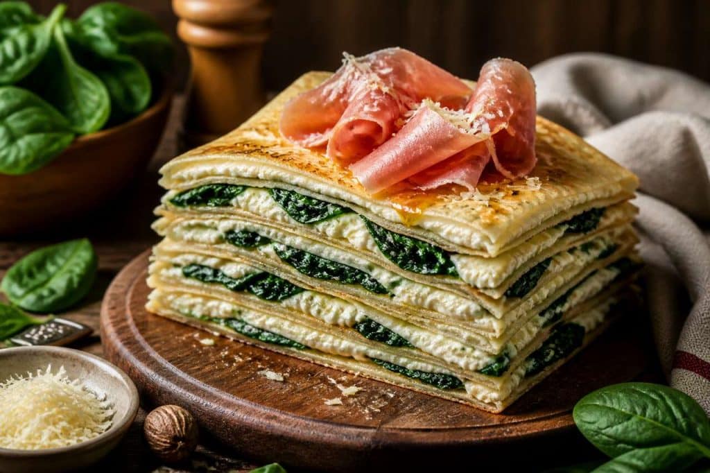 Gâteau de crêpes salées : recette originale et savoureuse