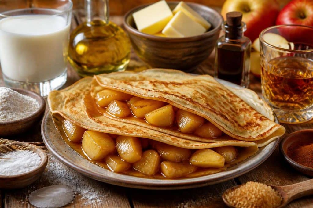Crêpes fourrées aux pommes caramélisées : une gourmandise irrésistible