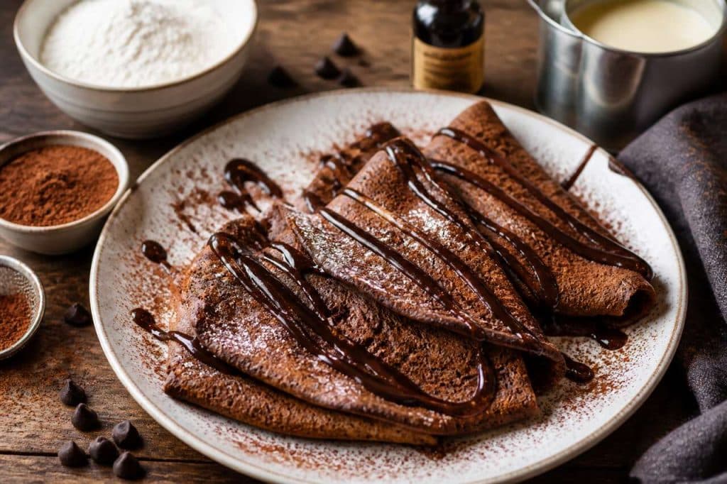 Recette de crêpes au chocolat en vidéo