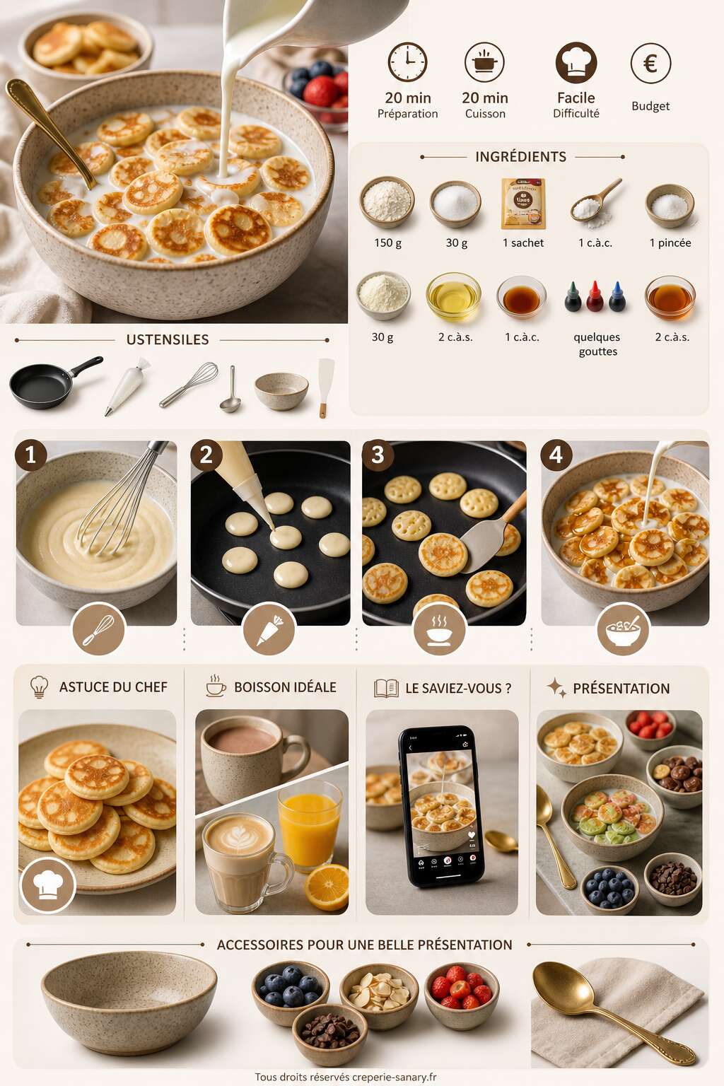 Fiche recette C&eacute;r&eacute;ales de cr&ecirc;pes : d&eacute;couvrez la recette gourmande