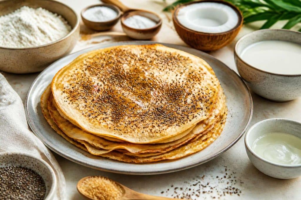 Crêpes sucrées aux graines de chia : recette délicieuse et saine
