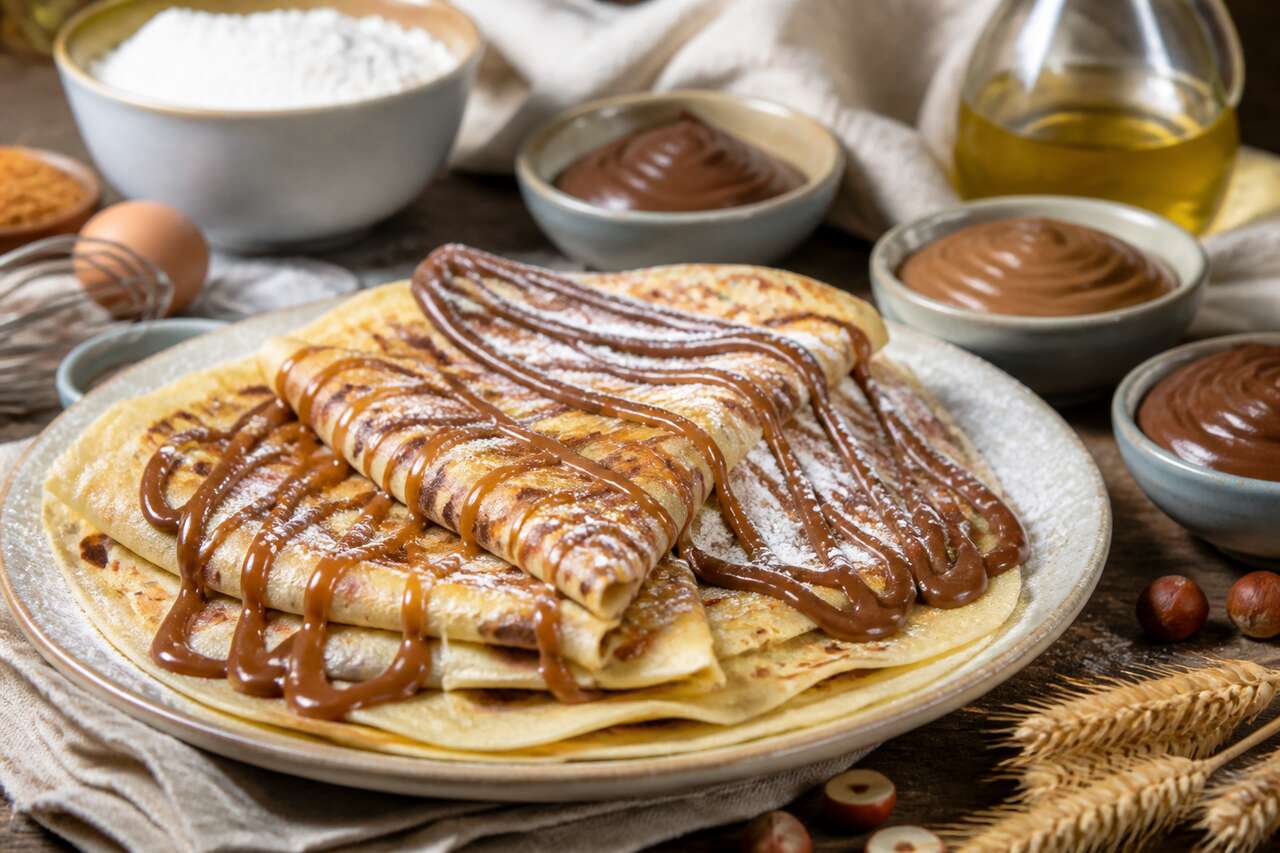 Crêpes d'enfance aux 3 pâtes à tartiner
