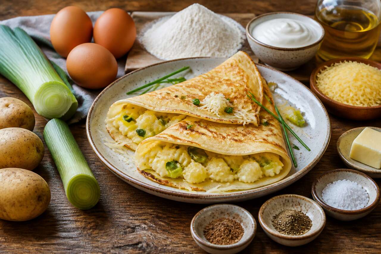 Crêpes de pommes de terre et poireaux : recette facile et savoureuse