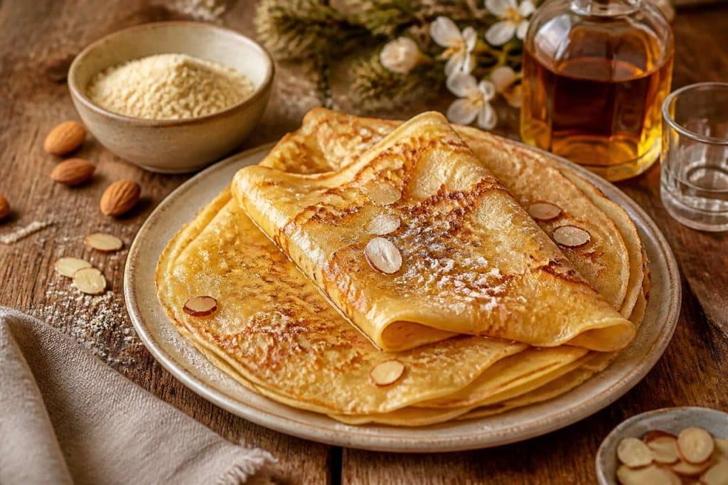 Crêpes maison aux amandes : recette savoureuse