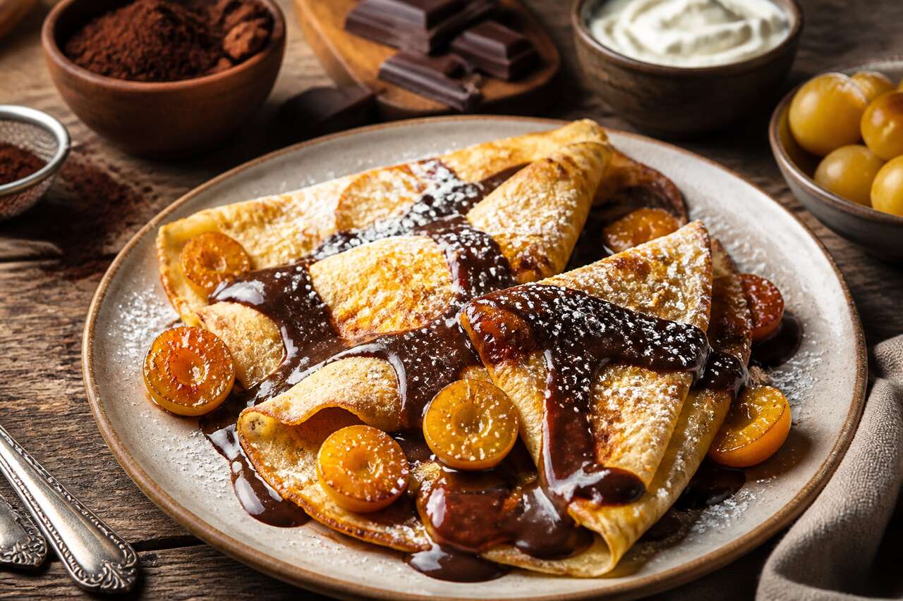 Crêpes au chocolat et mirabelles : délice gourmand