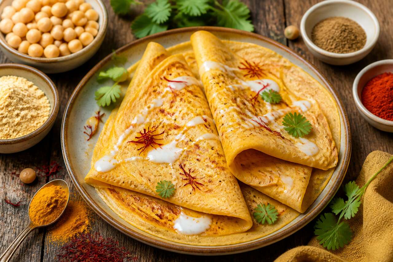 Crêpes au safran et pois chiches : une recette gourmande