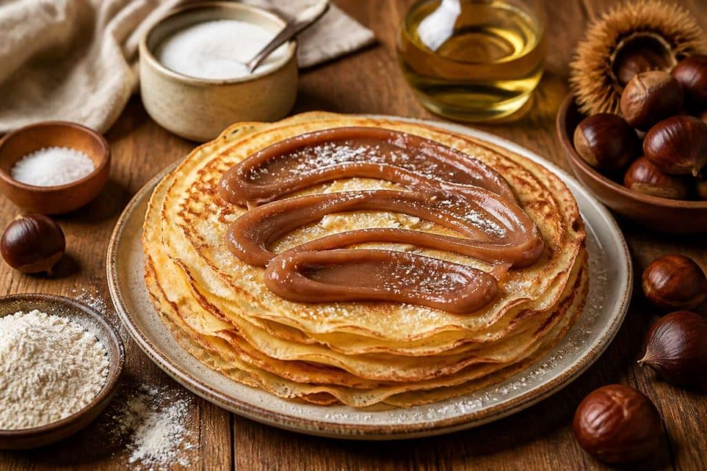 Crêpes à la crème de marrons : recette gourmande