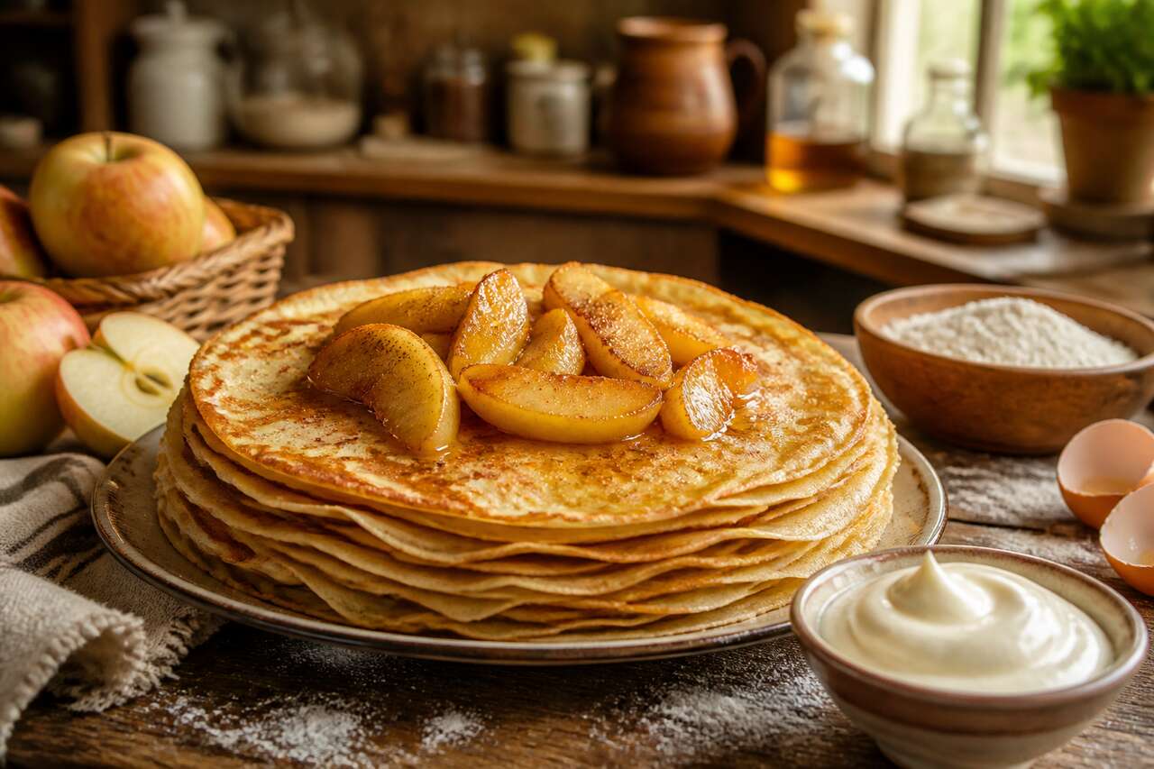 Crêpes aux pommes garnies : une recette gourmande et facile