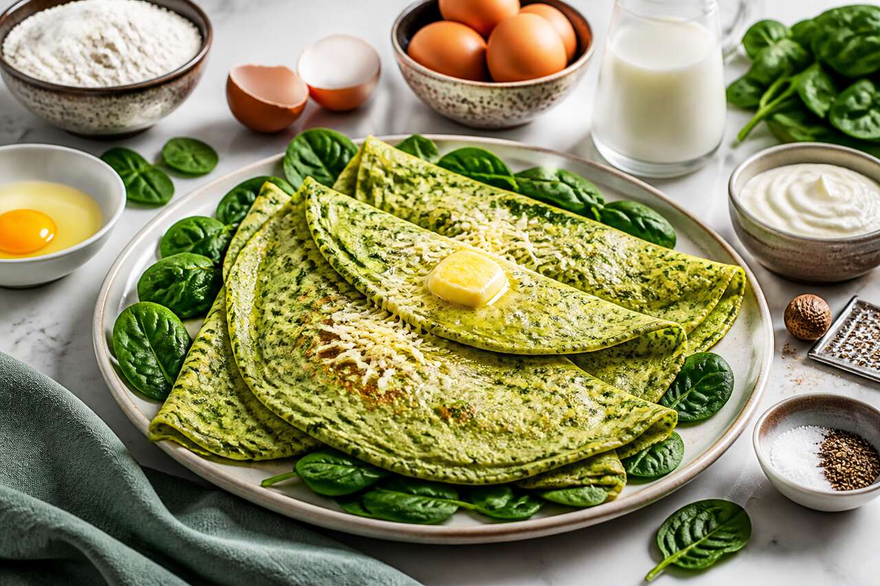 Crêpes aux épinards de Lucette : recette savoureuse et facile