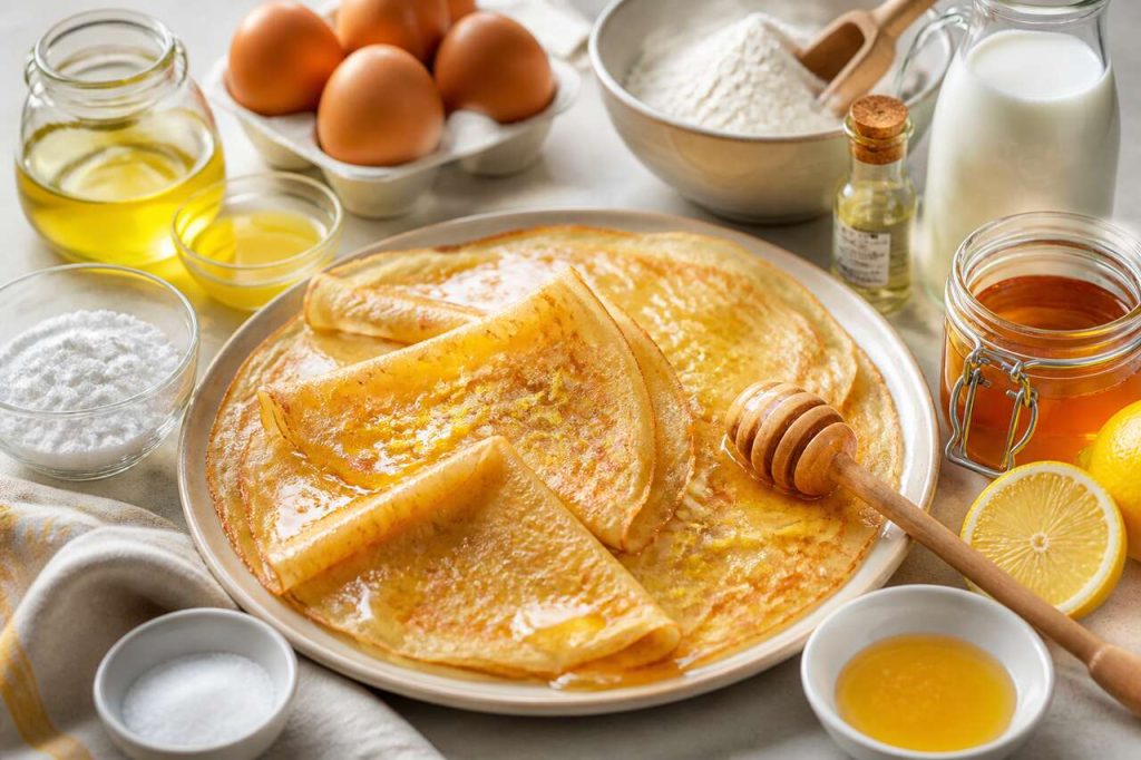 Crêpes au miel et citron : recette gourmande et facile