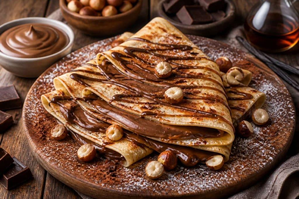 Crêpes chocolat praliné noisette : la recette gourmande