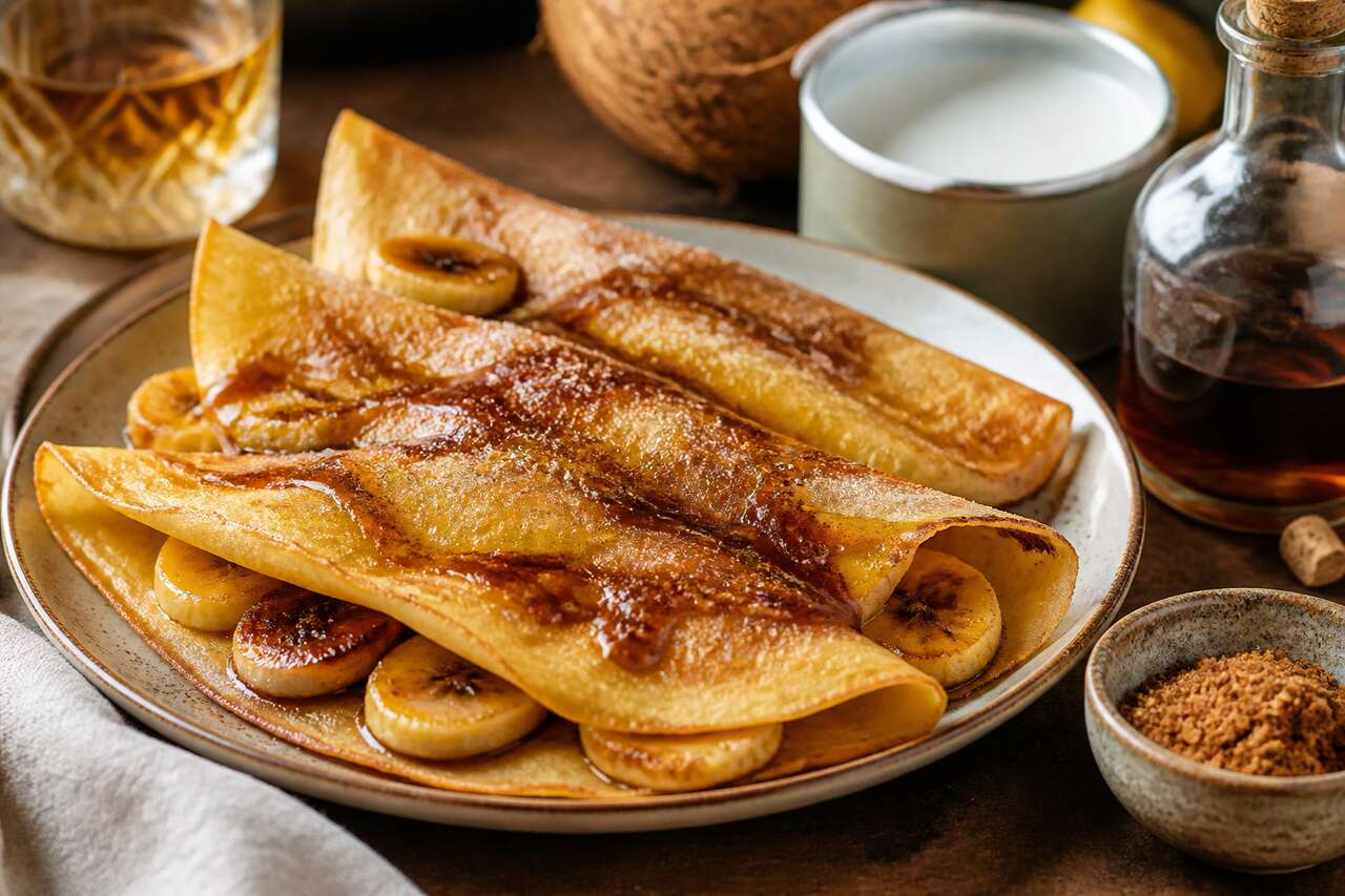 Crêpes à la banane : une recette parfumée et savoureuse