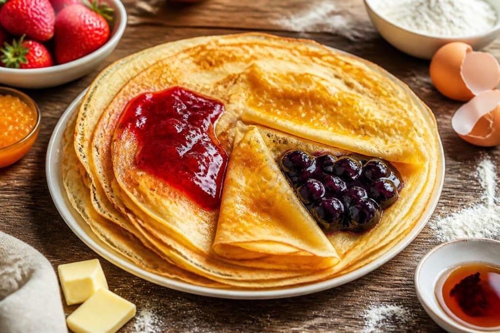 Crêpes aux confitures : délices maison