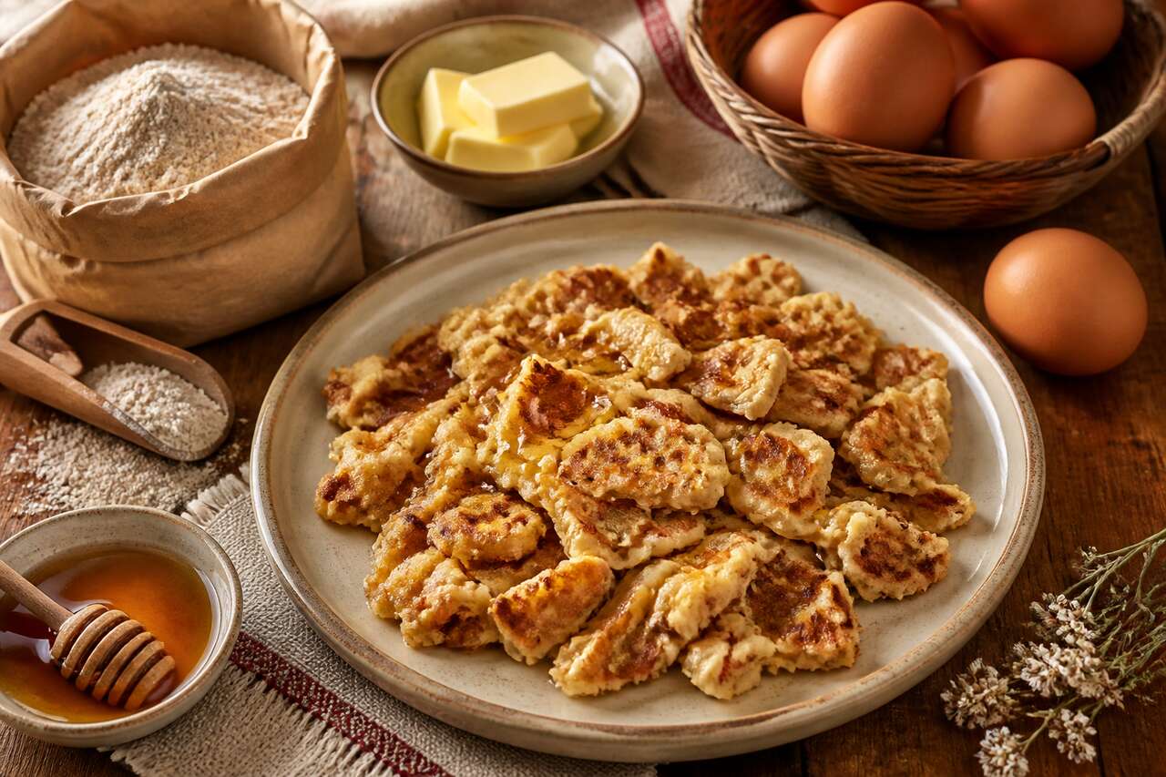 Recette traditionnelle du Farz Buan : crêpe brouillée bretonne